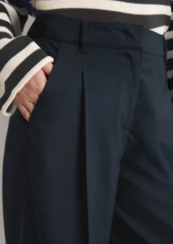 Anzughose wide leg aus Wolle-Mix