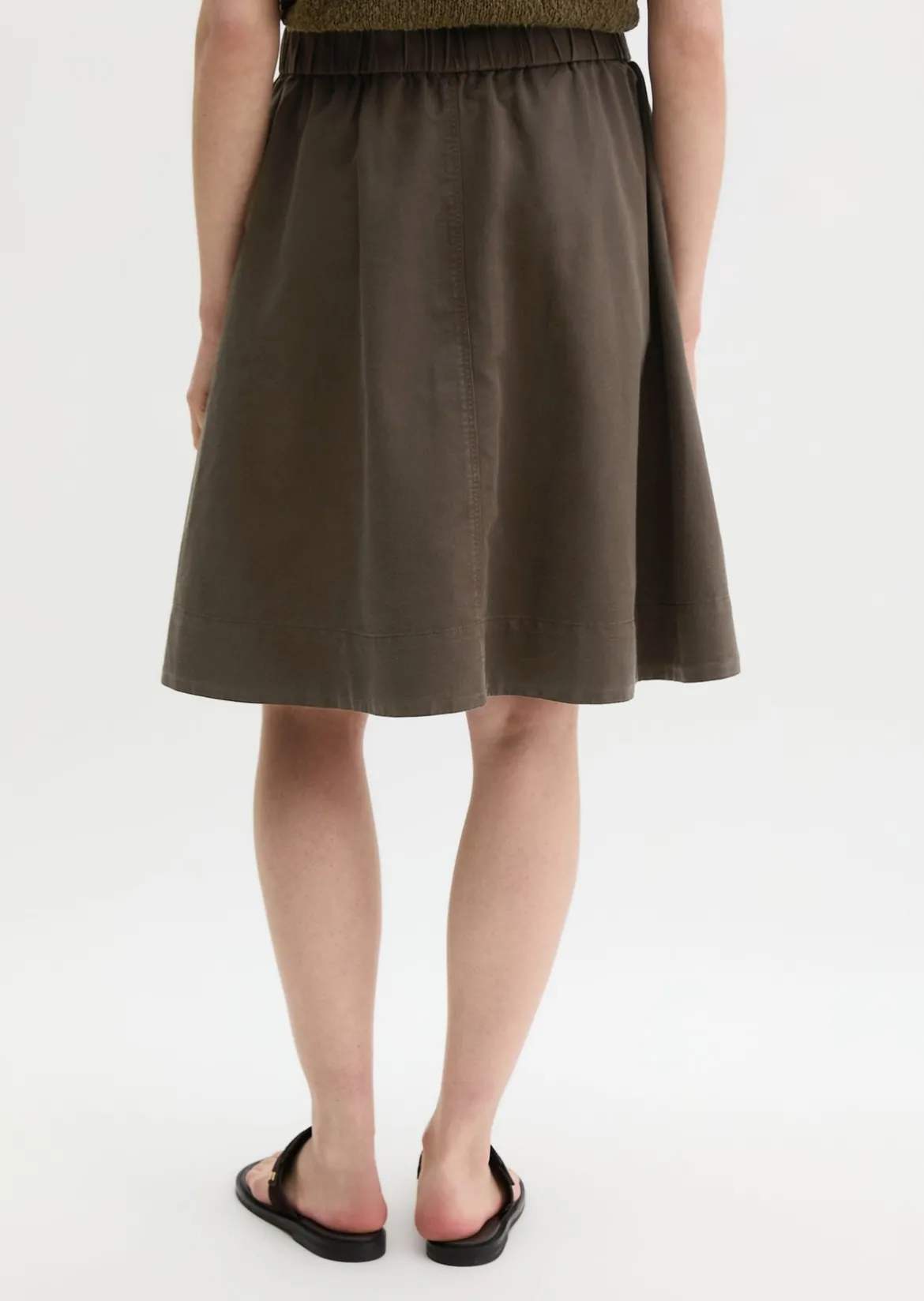 Ausgestellter Rock aus Organic Cotton-Lyocell-Leinen-Mix