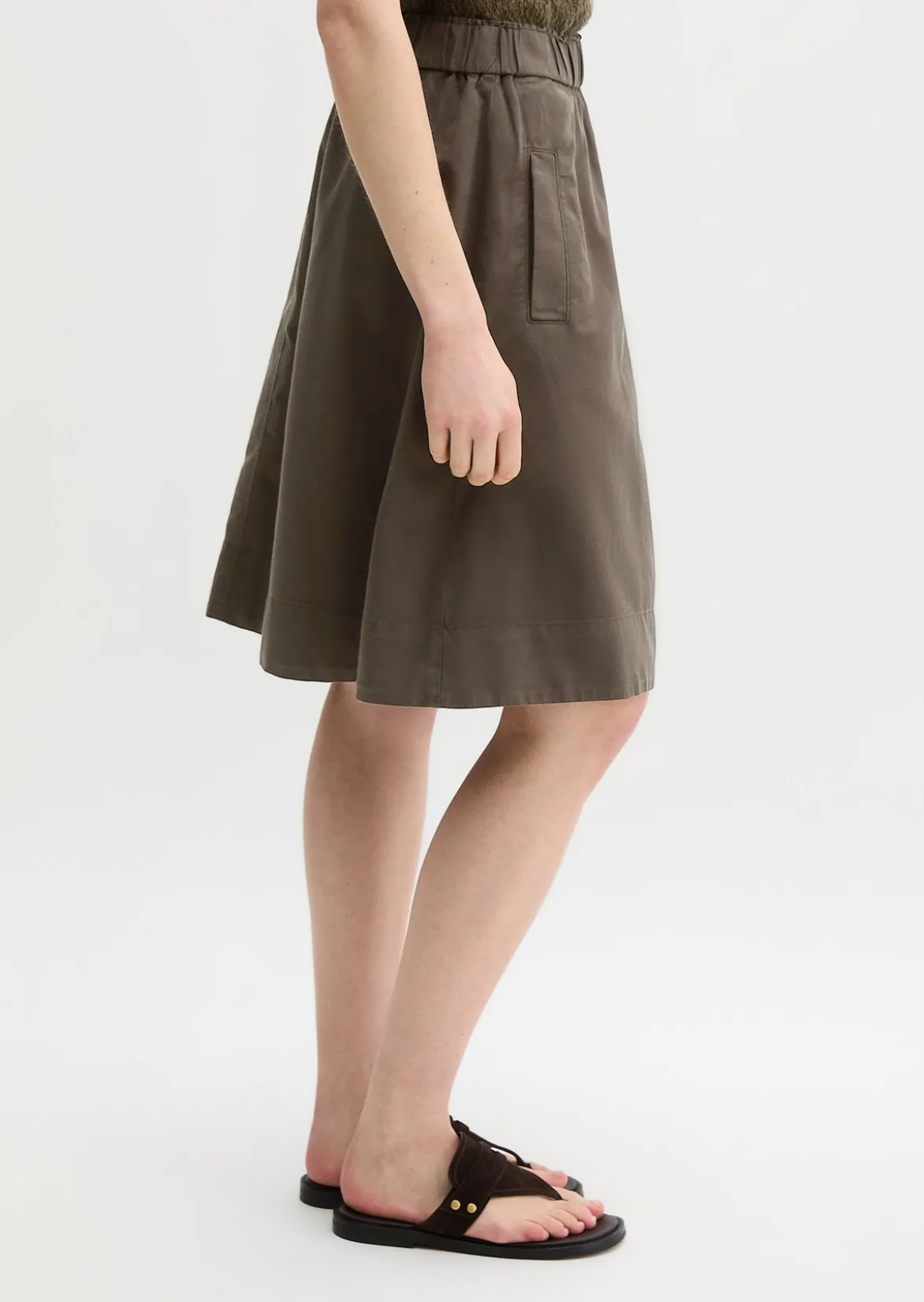 Ausgestellter Rock aus Organic Cotton-Lyocell-Leinen-Mix
