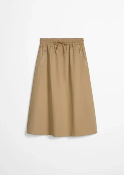 Ausgestellter Rock aus Organic-Cotton-Mix-Stretch