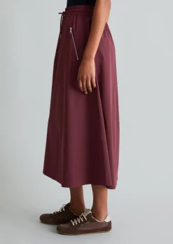 Ausgestellter Rock aus Organic-Cotton-Mix-Stretch