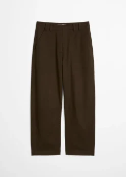 Barrel Pants aus Baumwoll-Twill-Stretch