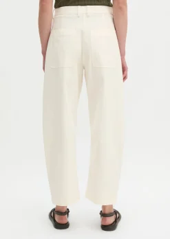 Barrel Pants aus Baumwoll-Twill-Stretch