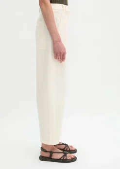 Barrel Pants aus Baumwoll-Twill-Stretch