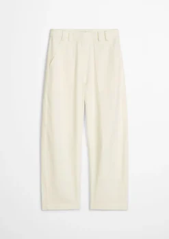 Barrel Pants aus Baumwoll-Twill-Stretch