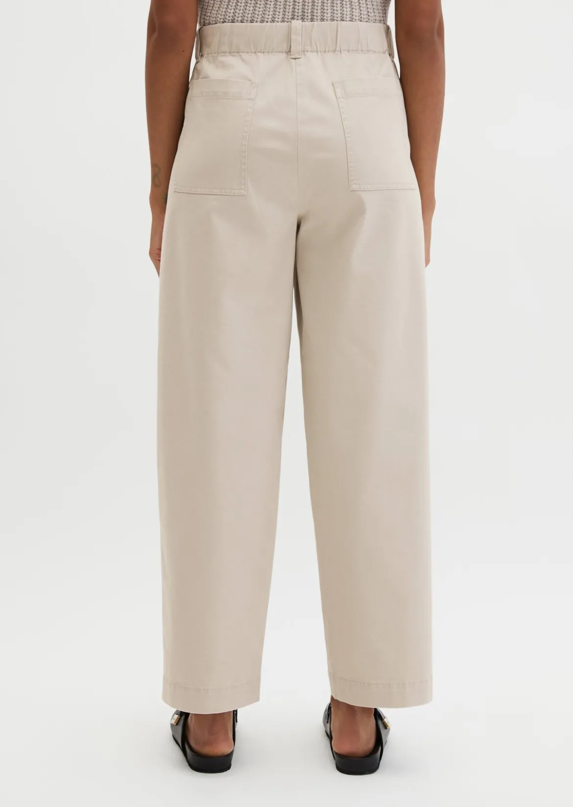 Barrel Pants aus Brushed Cotton Twill
