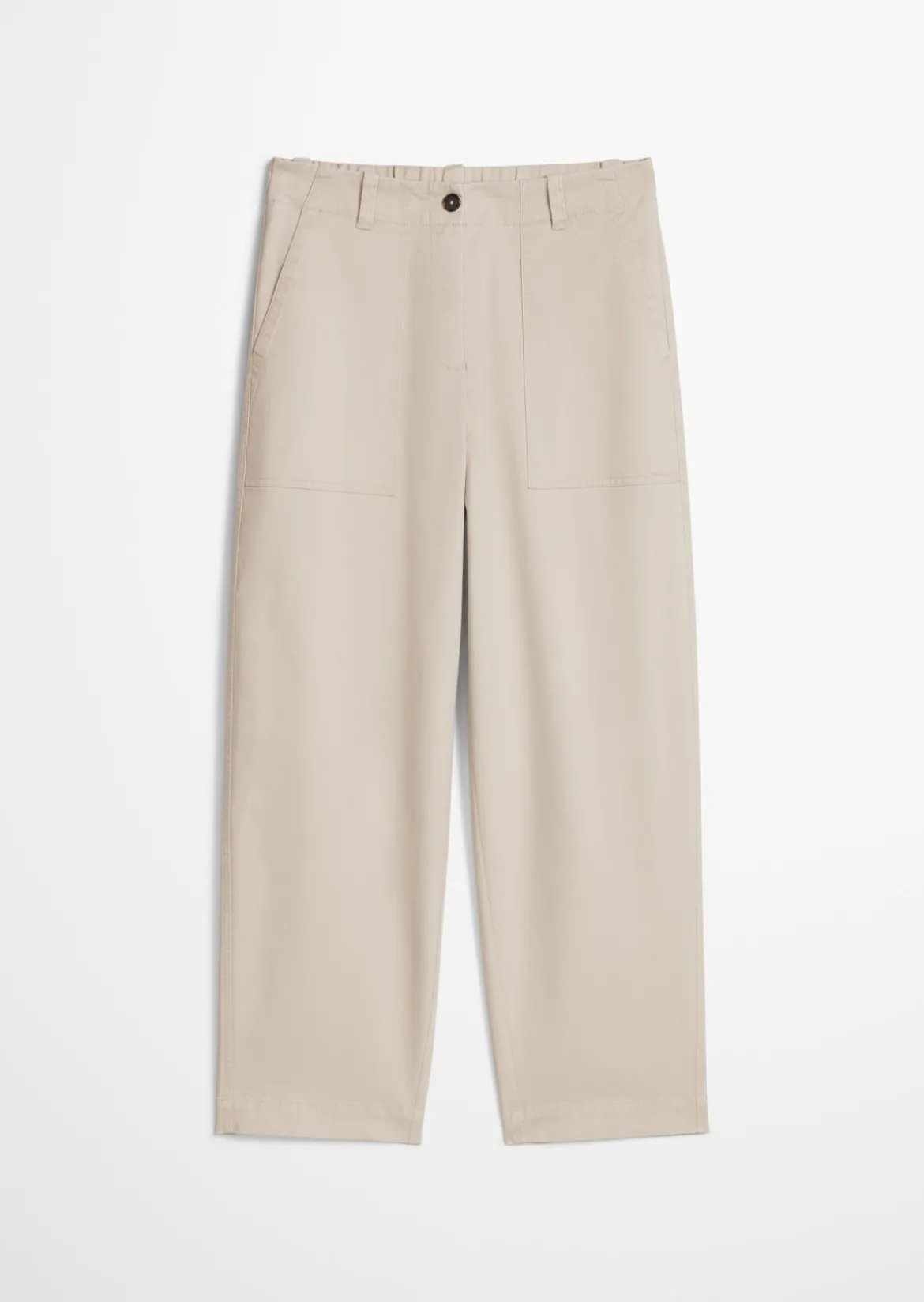 Barrel Pants aus Brushed Cotton Twill