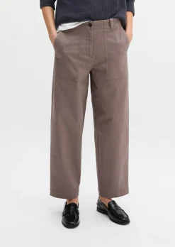 Barrel Pants aus Brushed Cotton Twill