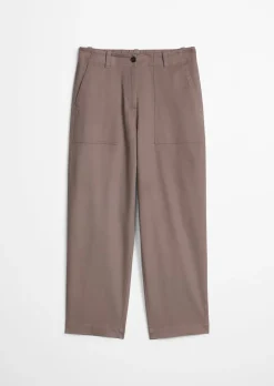 Barrel Pants aus Brushed Cotton Twill