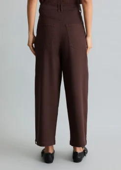 Barrel Pants cropped aus Organic-Cotton-Lyocell-Stretch