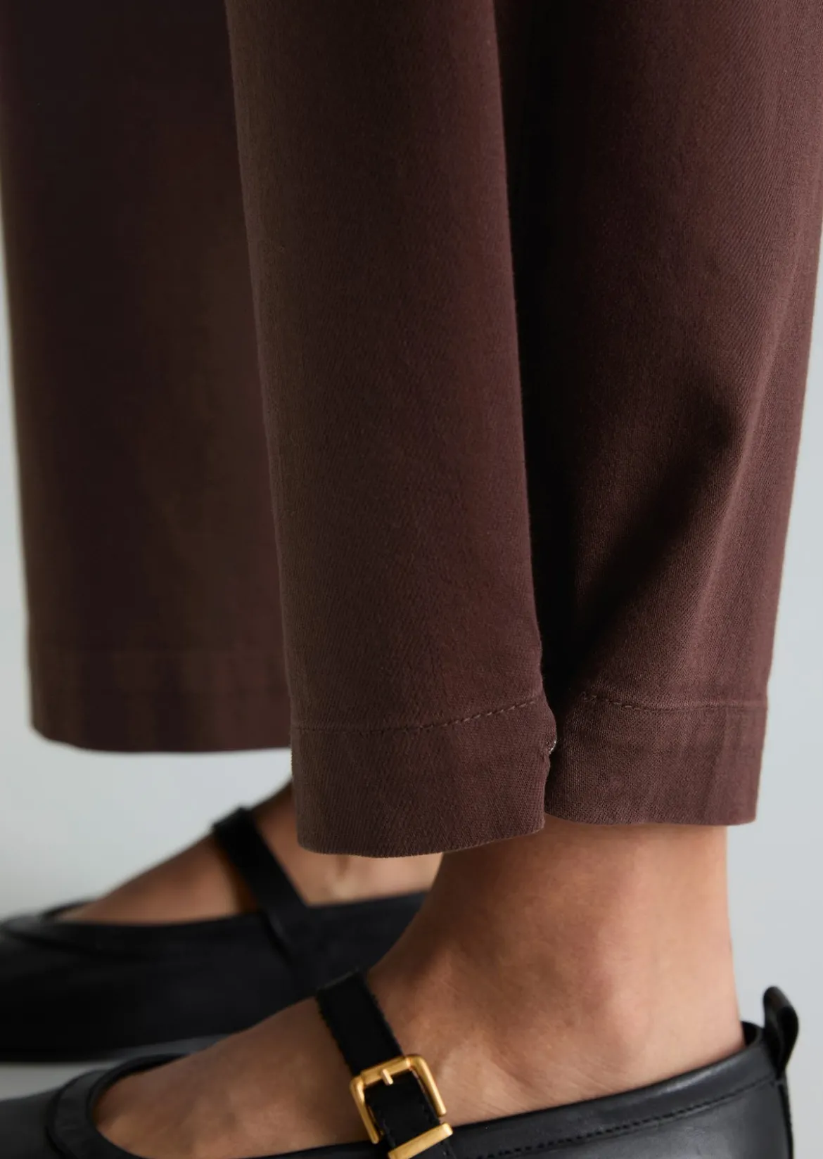 Barrel Pants cropped aus Organic-Cotton-Lyocell-Stretch