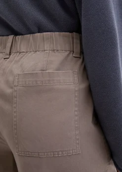 Barrel Pants fitted aus Brushed Cotton Twill