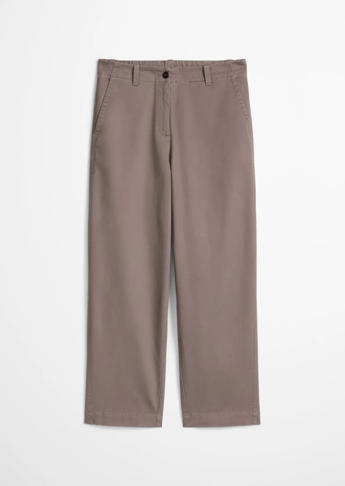 Barrel Pants fitted aus Brushed Cotton Twill