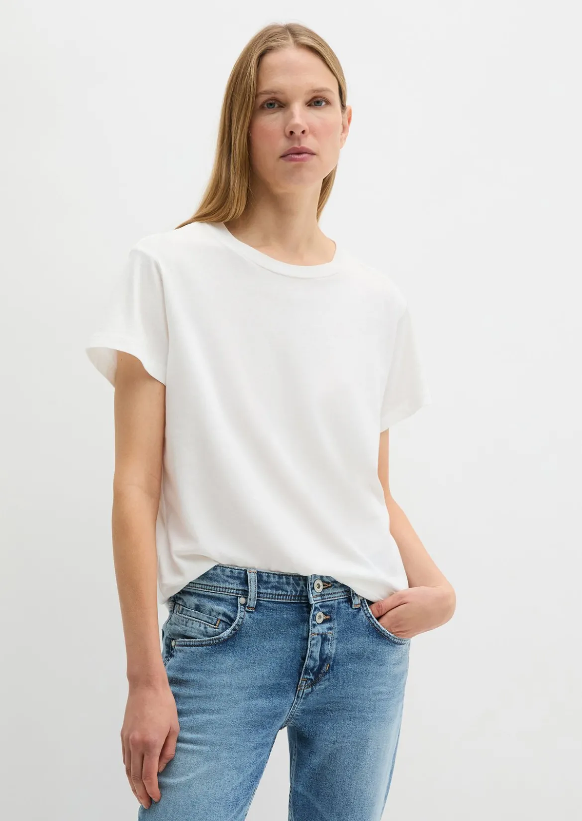 Basic-T-Shirt loose aus Organic Cotton