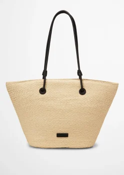 Bast-Shopper large mit edlen Echtleder-Details