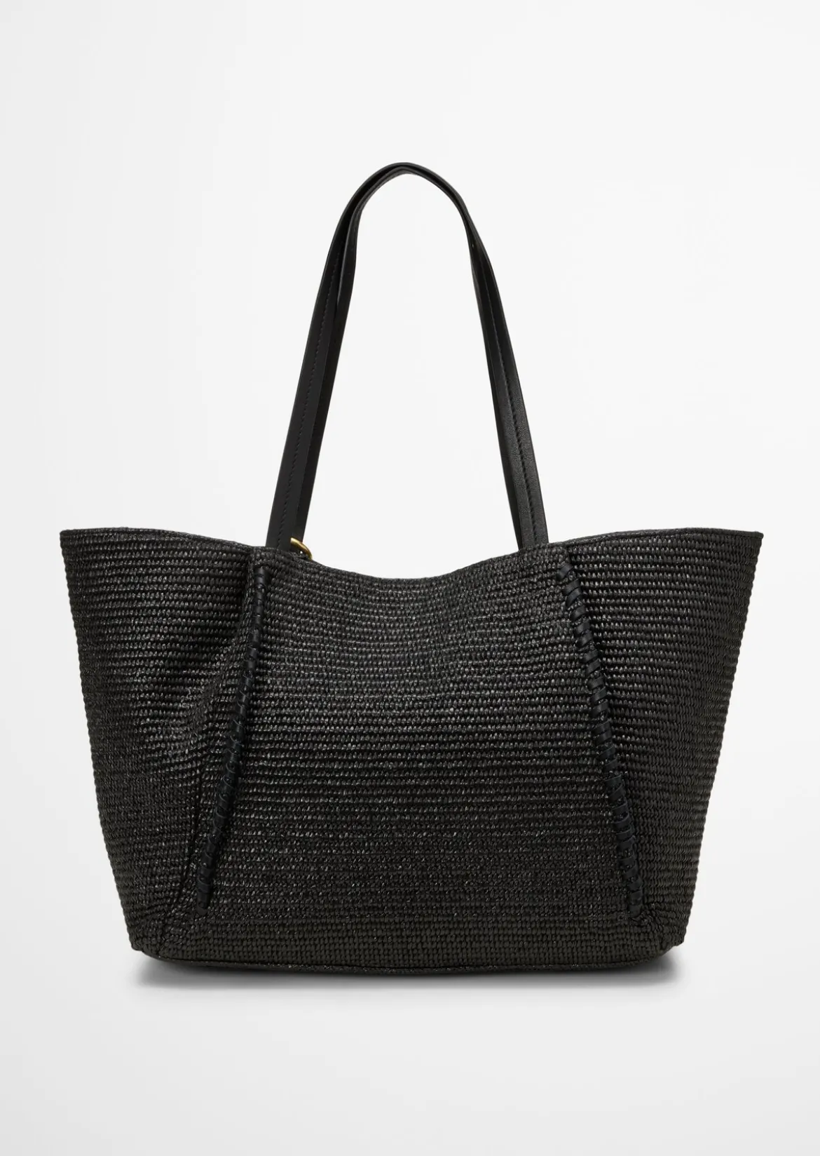 Bast-Shopper large mit edlen Echtleder-Details