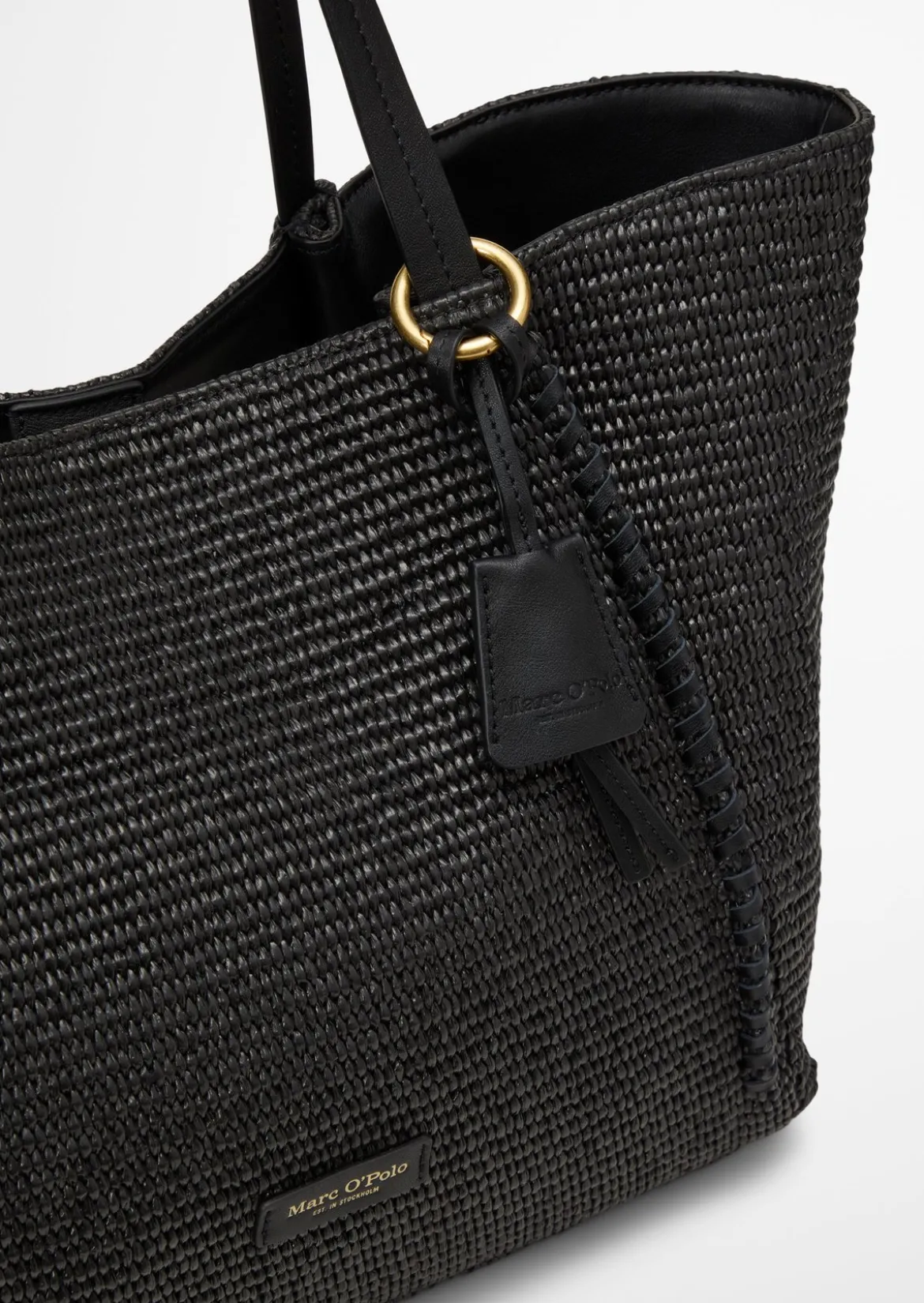 Bast-Shopper large mit edlen Echtleder-Details