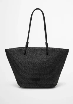 Bast-Shopper large mit edlen Echtleder-Details