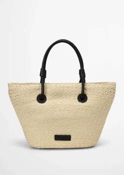 Bast-Shopper small mit edlen Echtleder-Details