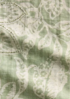 Bedruckter Schal aus Leinen-Mix