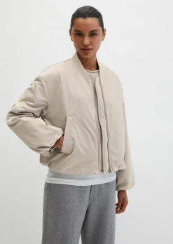 Blouson im Aviator-Stil regular cropped aus recyceltem Polyester