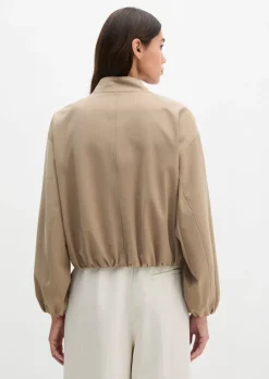 Blouson shaped cropped aus Technical Wool Blend