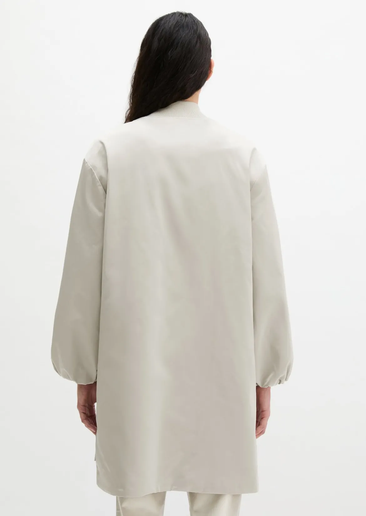 Blouson-Mantel im Aviator-Stil regular aus recyceltem Polyester-Twill