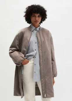 Blouson-Mantel im Aviator-Stil regular aus recyceltem Polyester-Twill