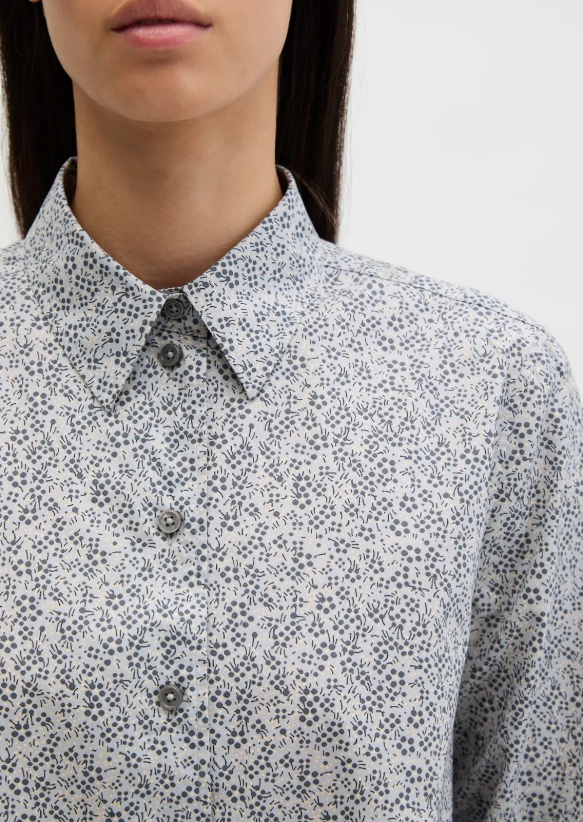 Bluse A-Shape aus Papertouch-Popeline