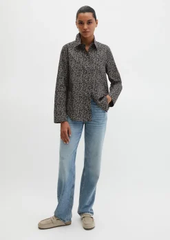 Bluse A-Shape aus Papertouch-Popeline