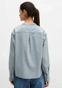 Bluse loose aus Baumwoll-Satin