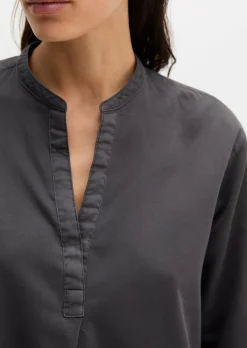 Bluse loose aus Baumwoll-Satin