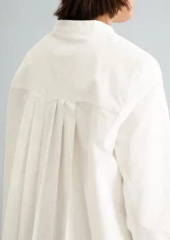 Bluse mit Falten-Detail regular aus reiner Bio-Baumwolle