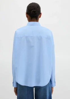Bluse regular aus Baumwoll-Chambray