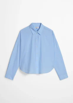 Bluse regular aus Baumwoll-Chambray