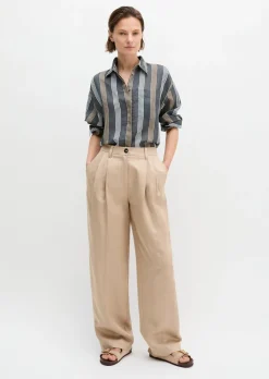 Bluse regular aus weicher Ramiefaser