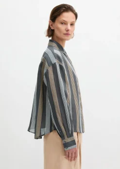 Bluse regular aus weicher Ramiefaser