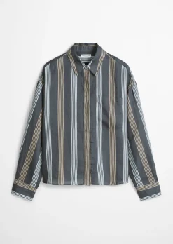 Bluse regular aus weicher Ramiefaser