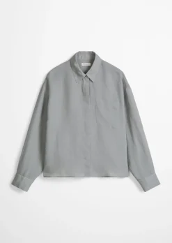 Bluse regular aus weicher Ramiefaser