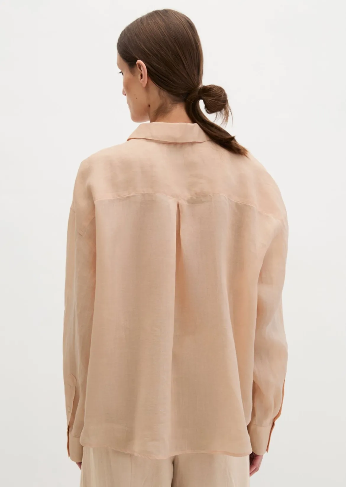 Bluse regular aus weicher Ramiefaser