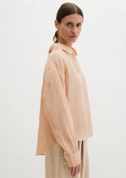 Bluse regular aus weicher Ramiefaser