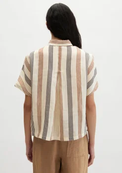 Bluse regular aus weicher Ramiefaser