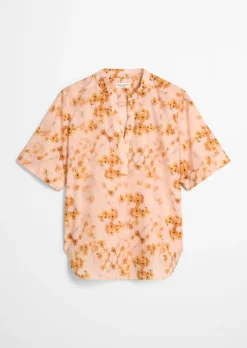 Bluse relaxed aus bedrucktem Baumwoll-Voile