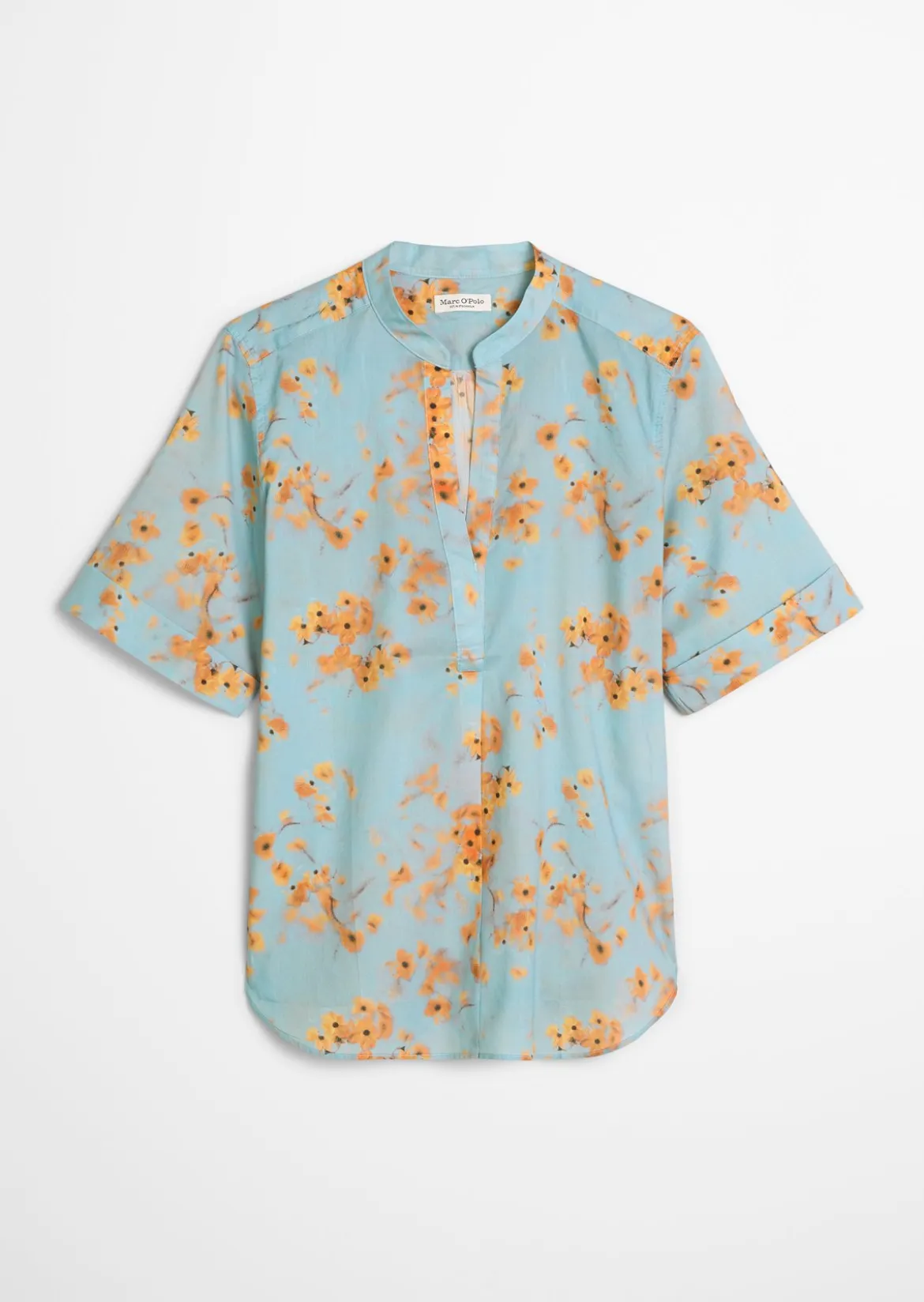 Bluse relaxed aus bedrucktem Baumwoll-Voile