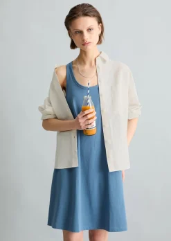 Bluse relaxed aus Leinen-Baumwolle-Mix