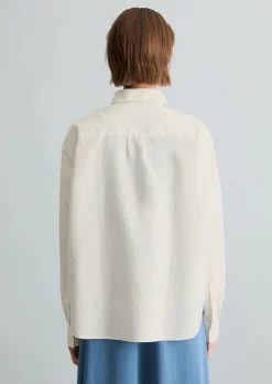 Bluse relaxed aus Leinen-Baumwolle-Mix