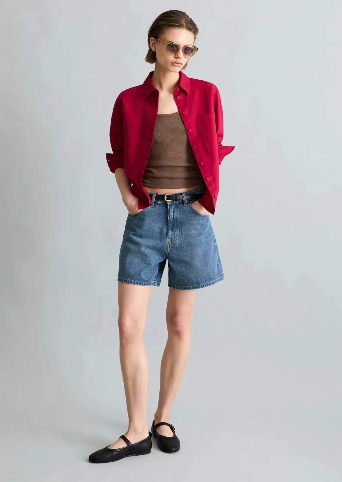 Bluse relaxed aus Leinen-Baumwolle-Mix