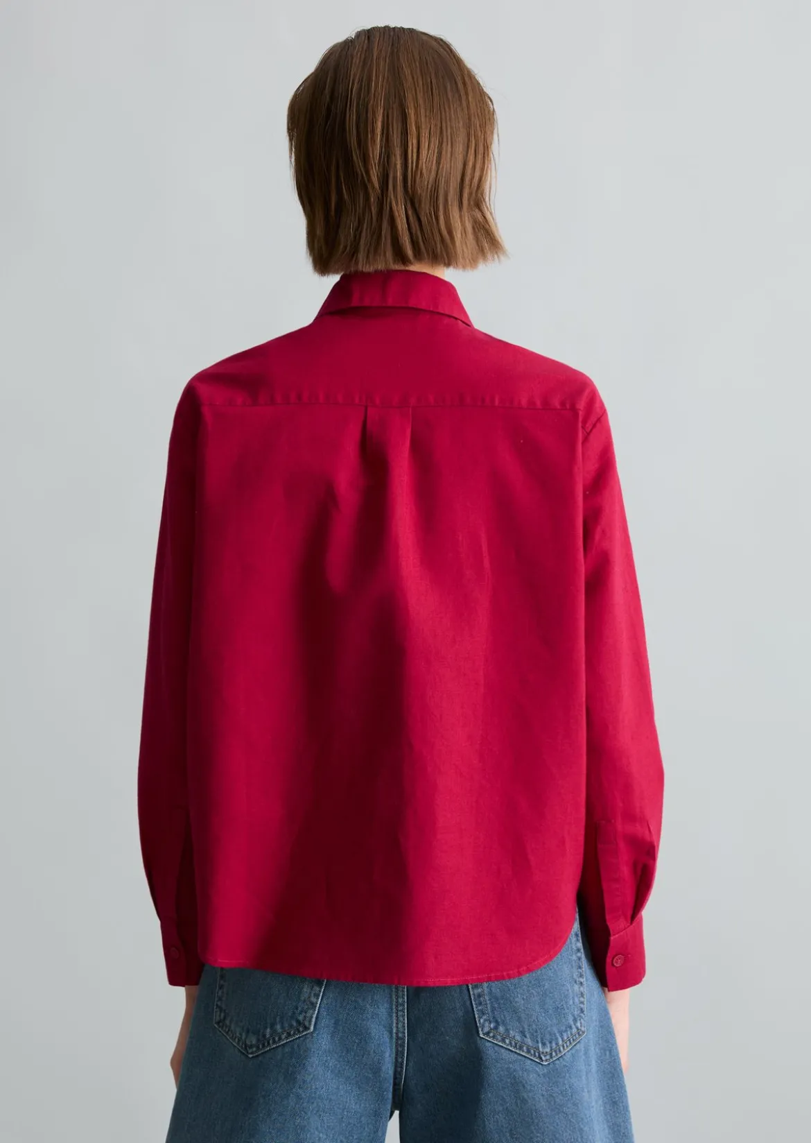 Bluse relaxed aus Leinen-Baumwolle-Mix