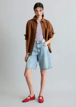 Bluse relaxed aus Leinen-Baumwolle-Mix