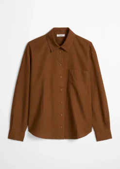 Bluse relaxed aus Leinen-Baumwolle-Mix
